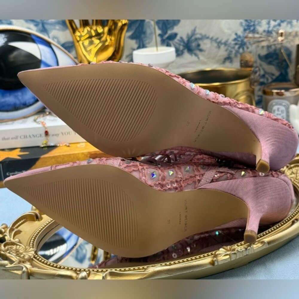 🆕 KURT GEIGER LONDON 🧿 NWOB Embellished Mansion Corset Ankle Boots - Sz 37 US7 - Picture 14 of 16